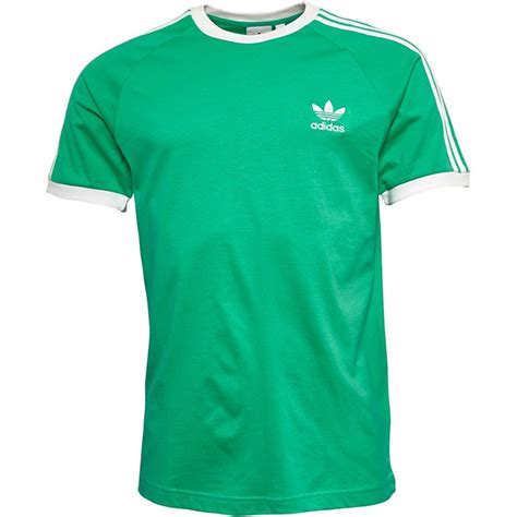 adidas 3 stripes shirt herren grün|Adidas adicolor pinstripe.